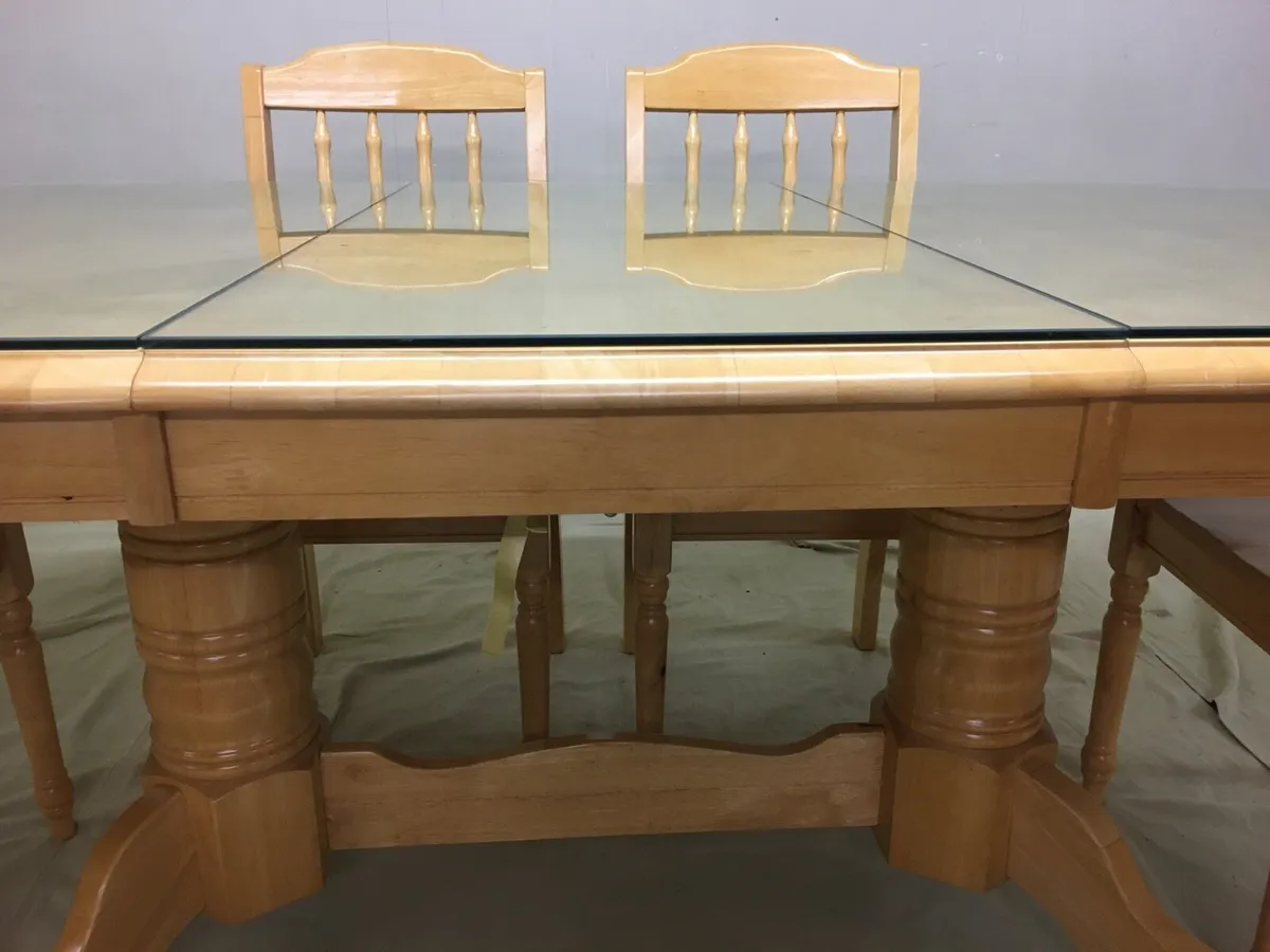 Dining Set Extending & Glass Top - Image 4