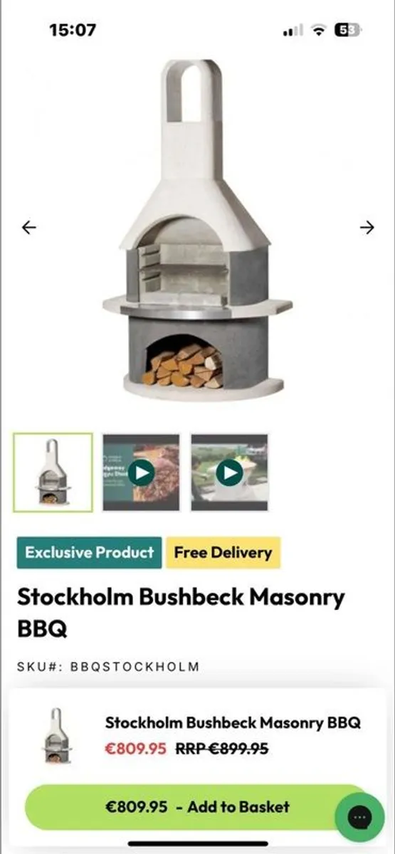 Stockholm Bushbeck Masonary BBQ - Image 1