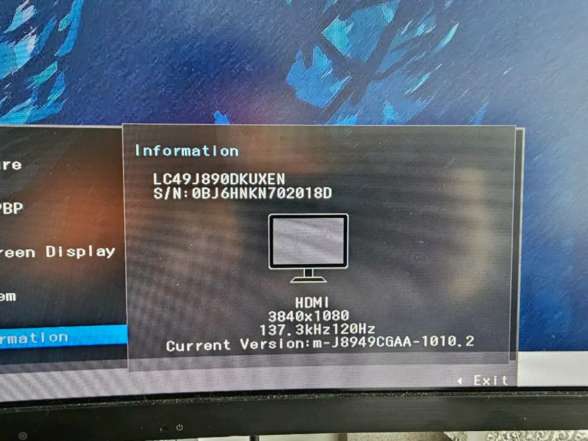 Samsung 49" super ultrawide curved monitor 32:9 - Image 3