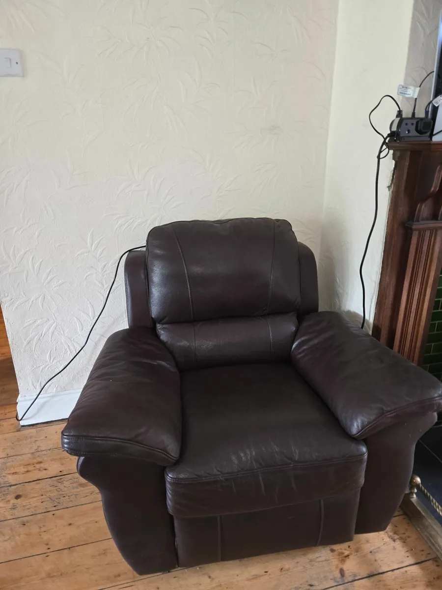 3+1+1 electric power leather recliner sofa couch - Image 2