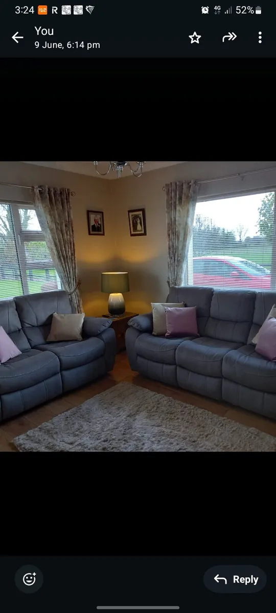 Two and three piece suite of furniture