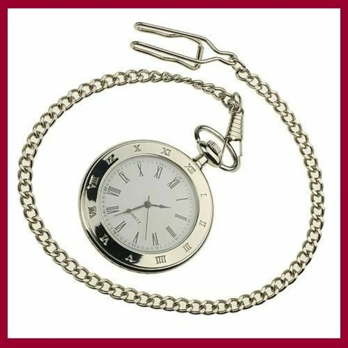 Large display pocket watch and chain, Free Post - Image 3