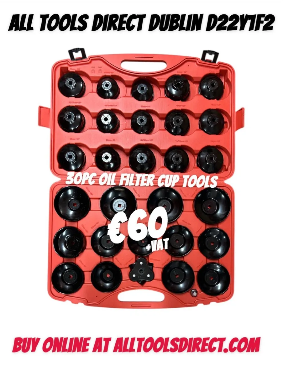 Universal 30PC oil filter cup removal tools - Image 1