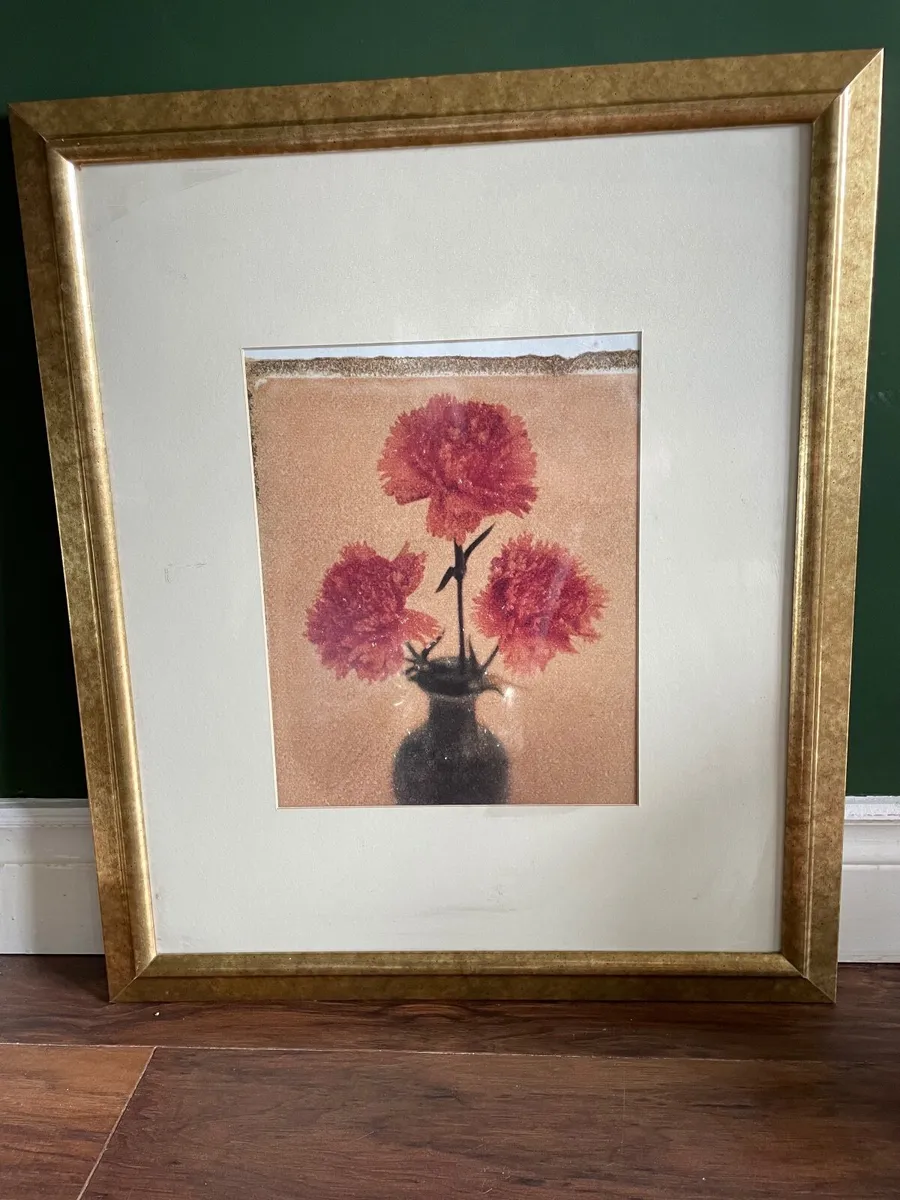 Gold framed flower print