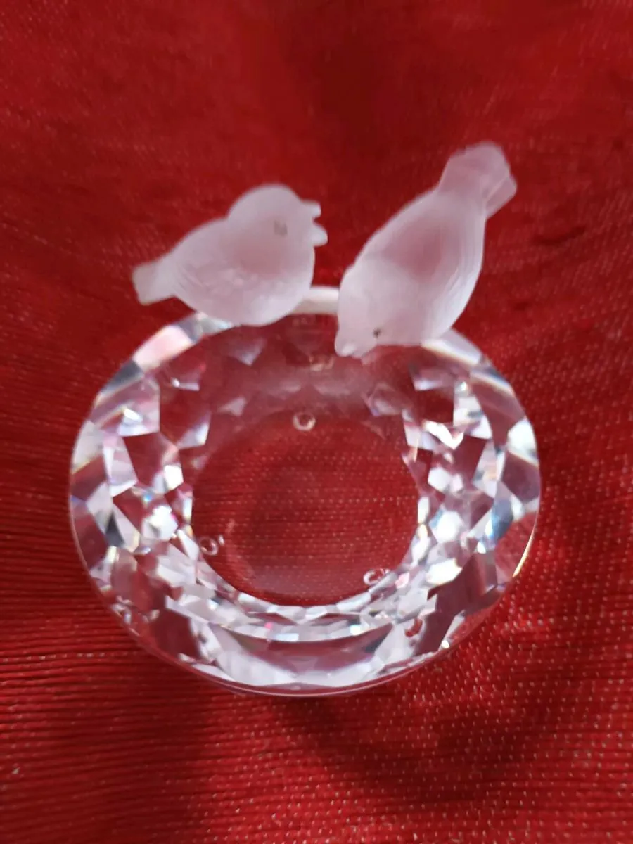 Vintage SWAROVSKI Crystal Bird Bath - Image 2