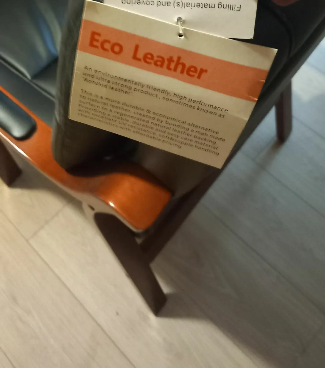Black Leather Armchair - Image 2