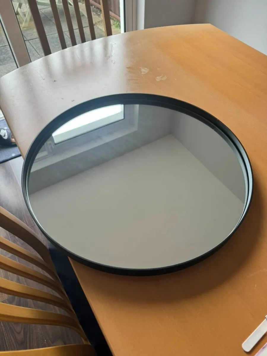 Black Round Mirror 50cm - Image 3