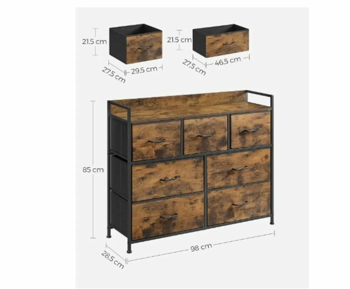 Chest of Drawers, 7 Fabric - Image 4