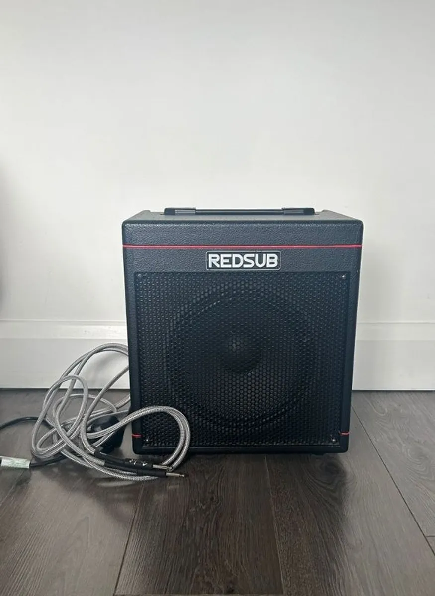 Pearl White Electric Bass & Amp - Image 4