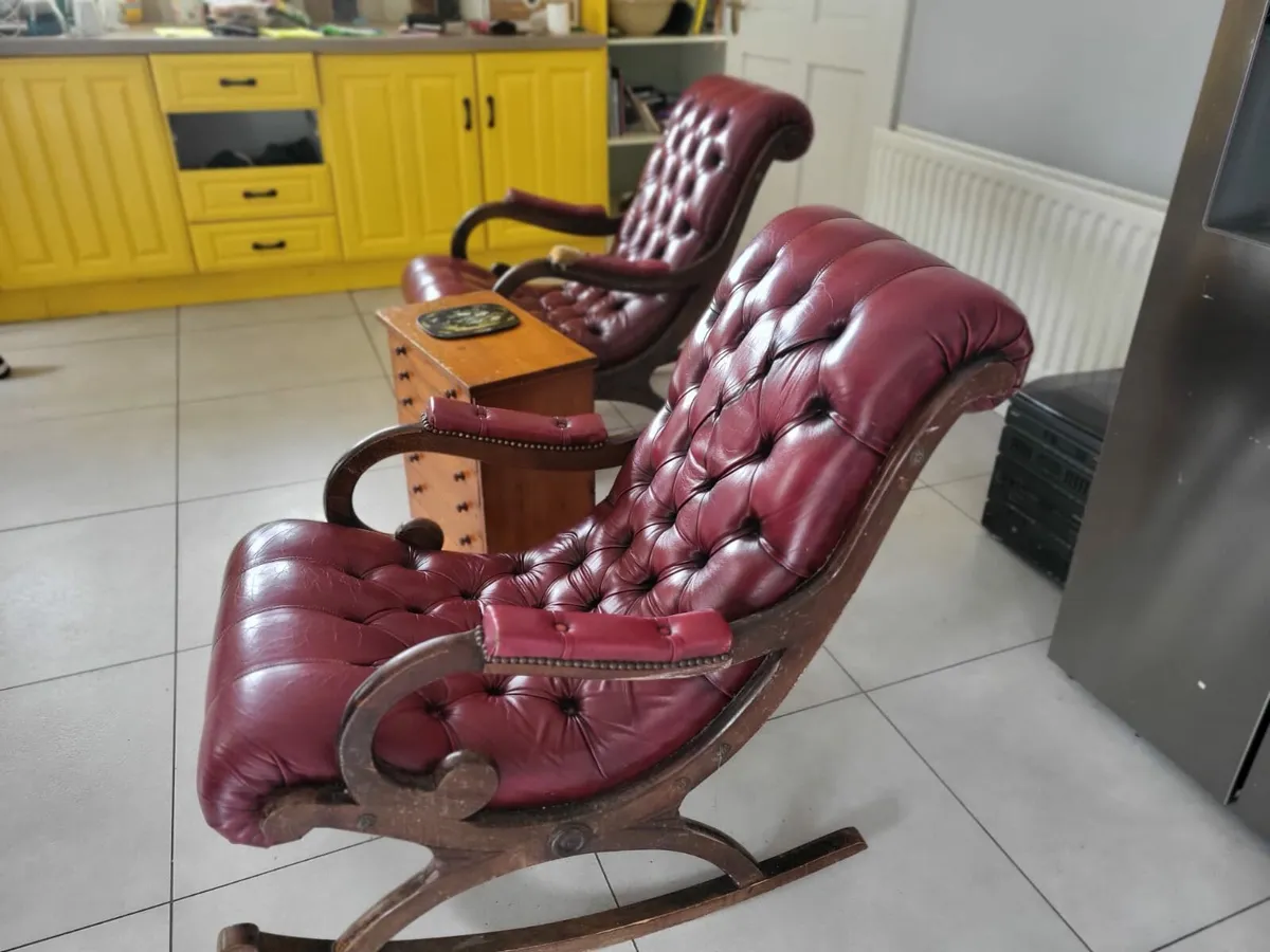 Pair Chesterfield rocking chairs - Image 1