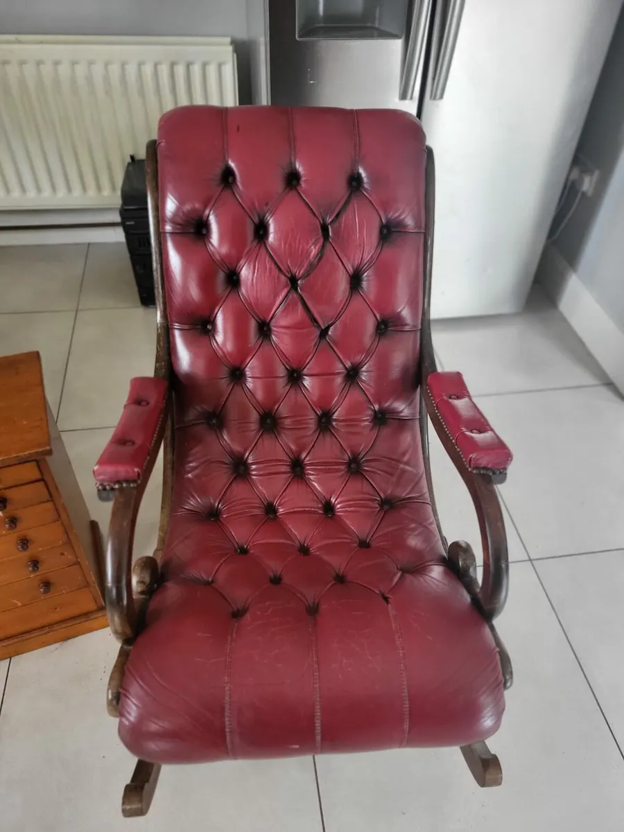 Pair Chesterfield rocking chairs - Image 2
