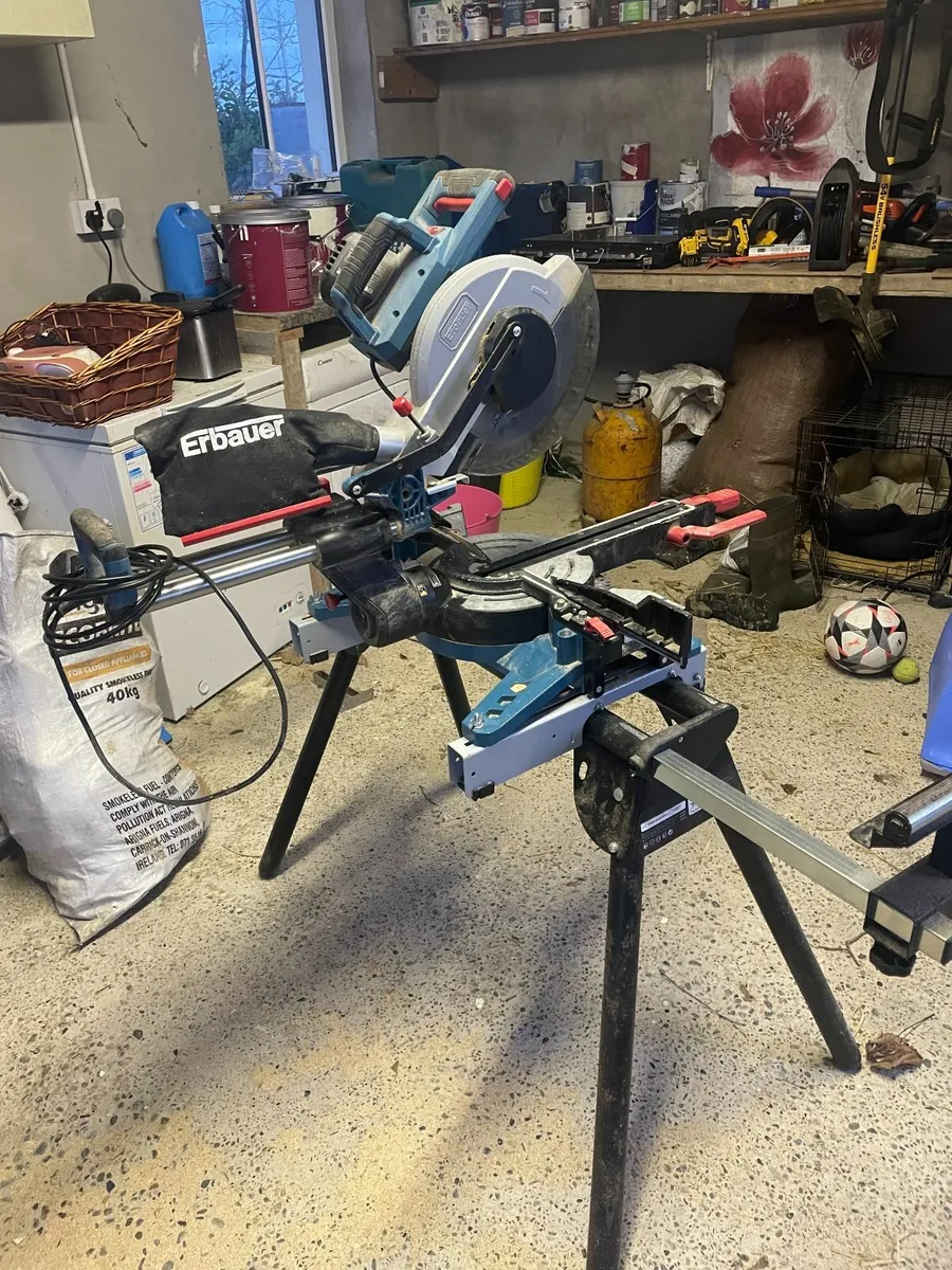 Erbauer Double-Bevel Mitre Saw & Stand - Image 2