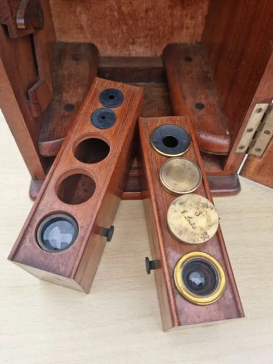 Wooden original microscope box Ernst Leitz 1892 - Image 3