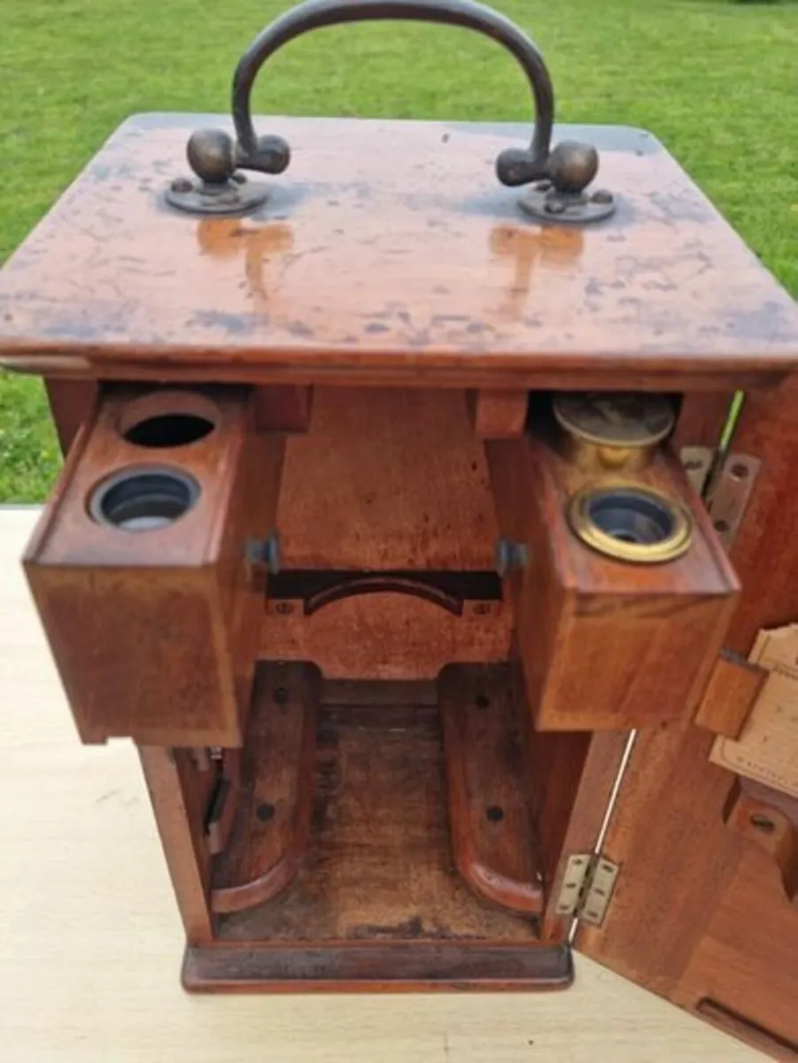 Wooden original microscope box Ernst Leitz 1892 - Image 4