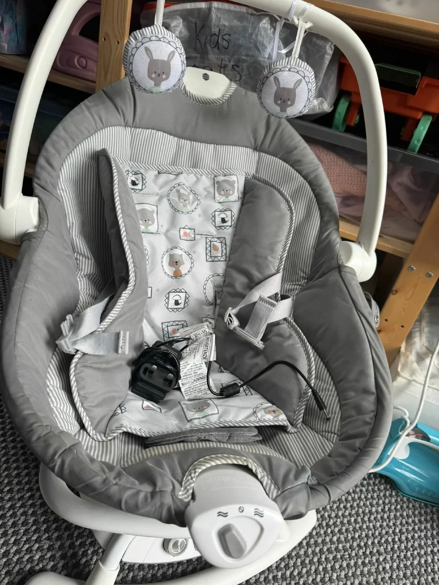 Joie Sansa 2-in-1 Portable Rocker and Baby Swing - Image 1