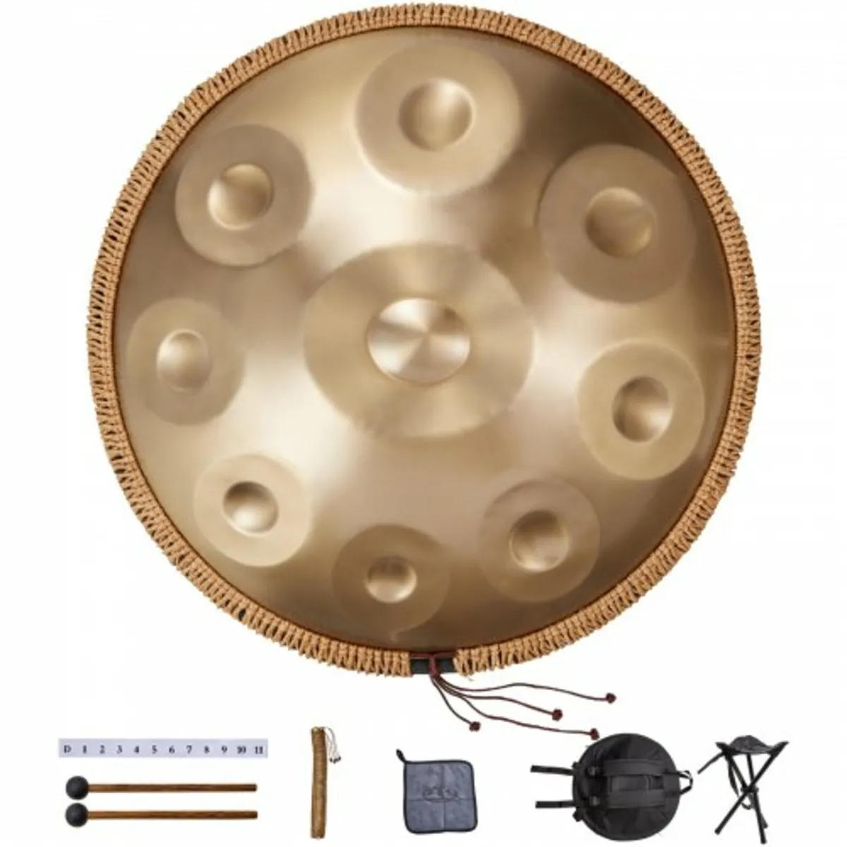 Handpan Drum 22 in 9 Notes D Minor Steel Hand Drum - Image 1