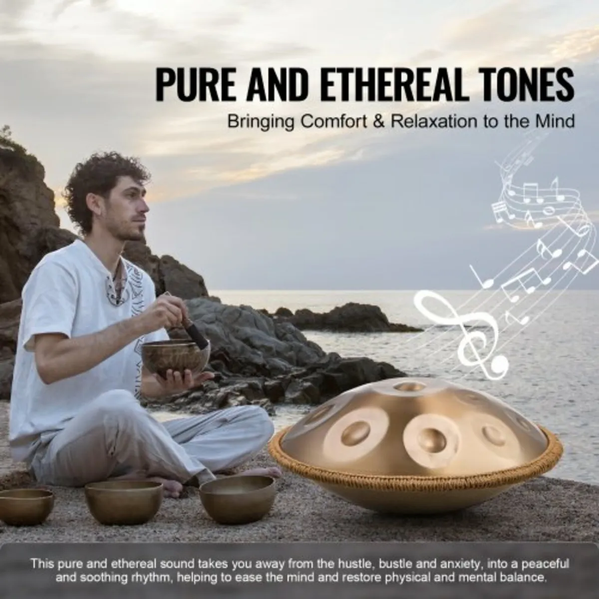 Handpan Drum 22 in 12 Notes D Minor Hand Drum Inst - Image 3