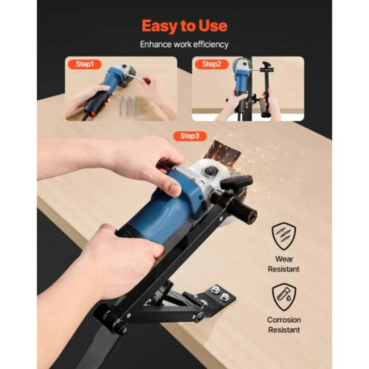 Lawn Mower Blade Sharpener 15°-45° Adjustable Lawn - Image 3