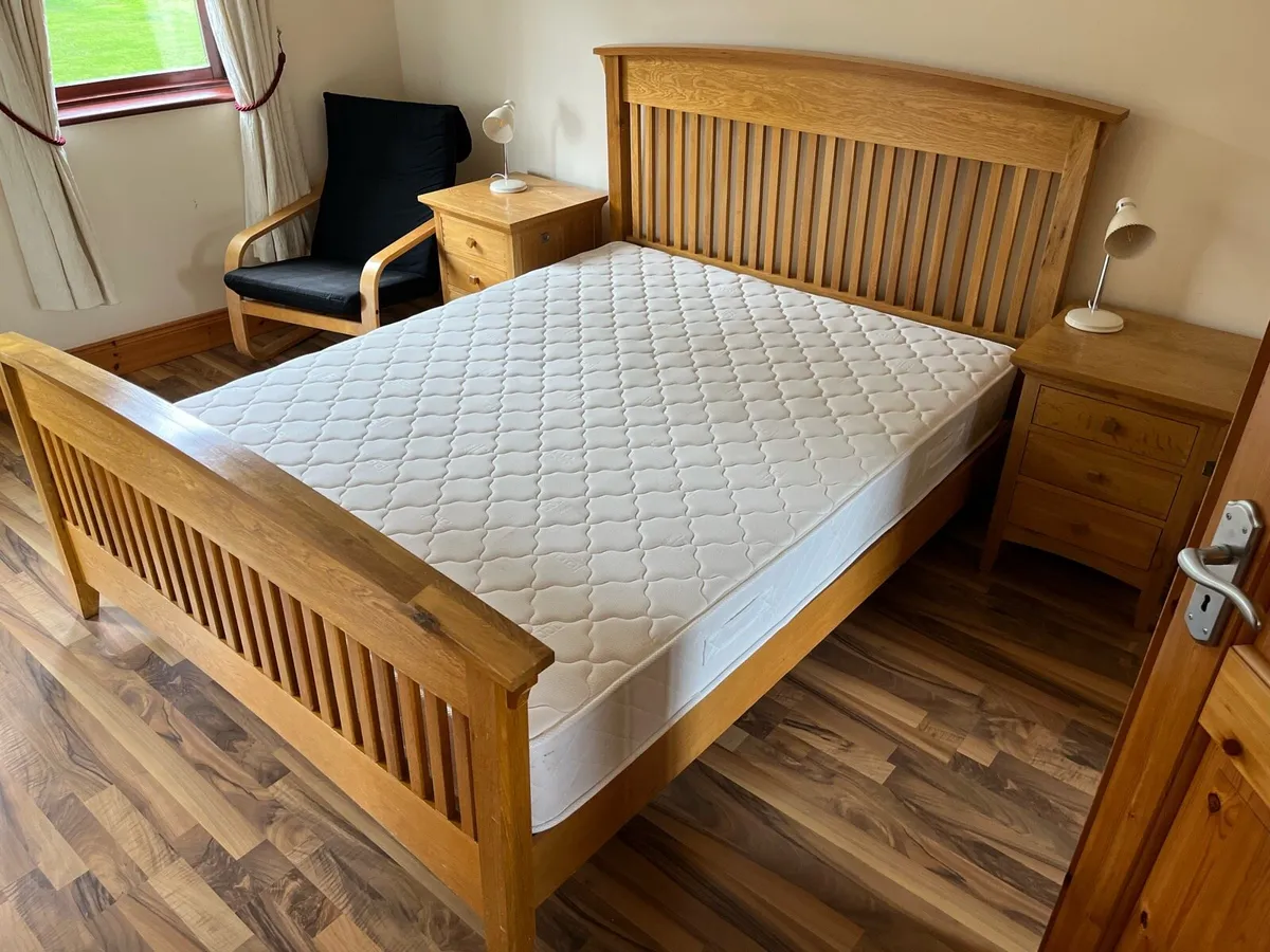 King size bed & mattress - Image 1