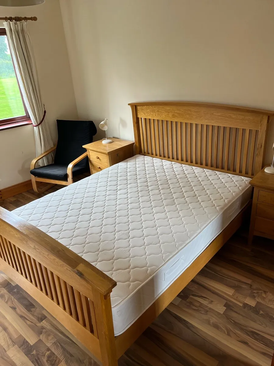 King size bed & mattress - Image 2