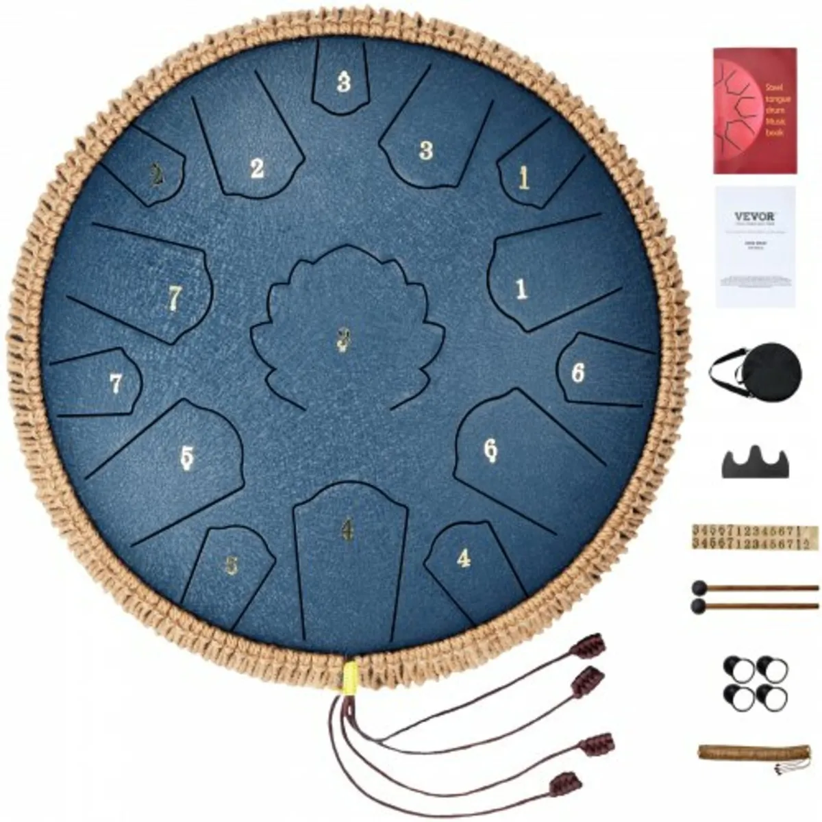 Steel Tongue Drum 14 in 15 Notes Rain Drum for Out - Image 1