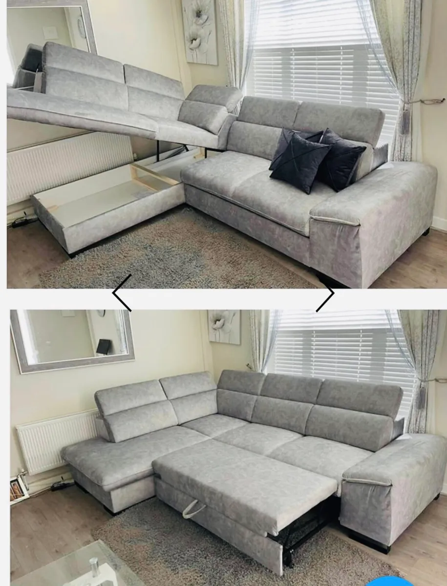 L Shape Sofa with Storage & Extended Bed - Image 1