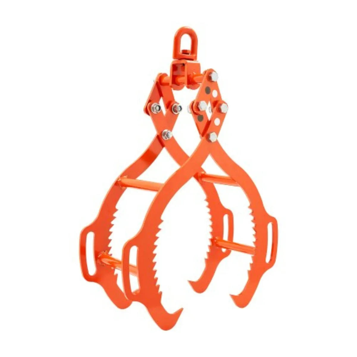 36in Log Lifting Tongs 4 Claw Solid Steel Log Grap - Image 1