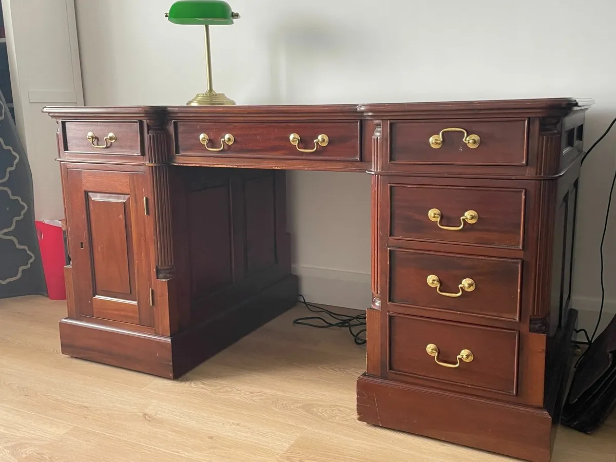Solid Mahogany Partners Desk - Image 2