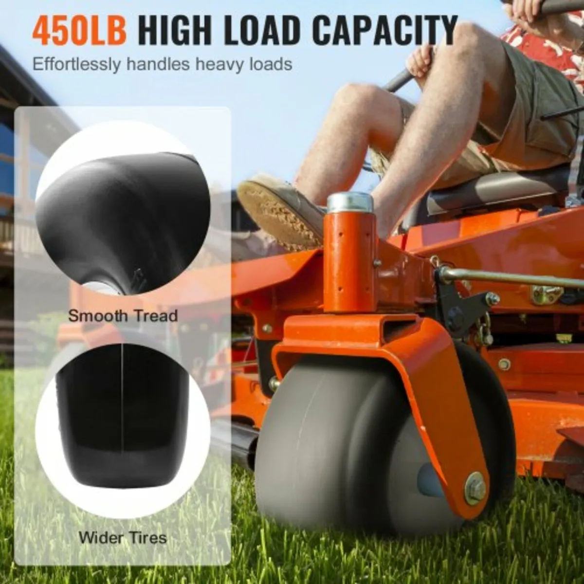 Lawn Mower Tires with Rim, 13x5-6" Tubeless Tracto - Image 2
