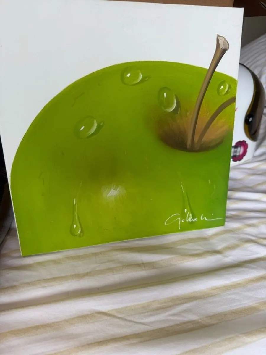 Original Art by Paolo Golinelli  x 4  colourful fun paintings of fruit/veg - Image 4
