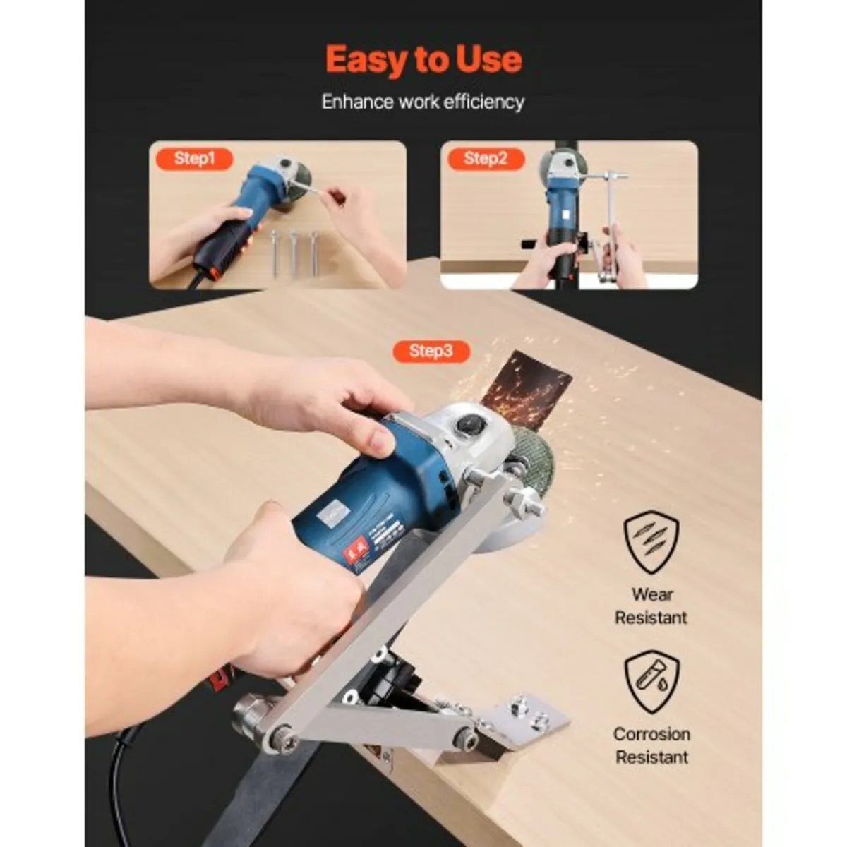 Lawn Mower Blade Sharpener with Blade Balancer 15° - Image 3