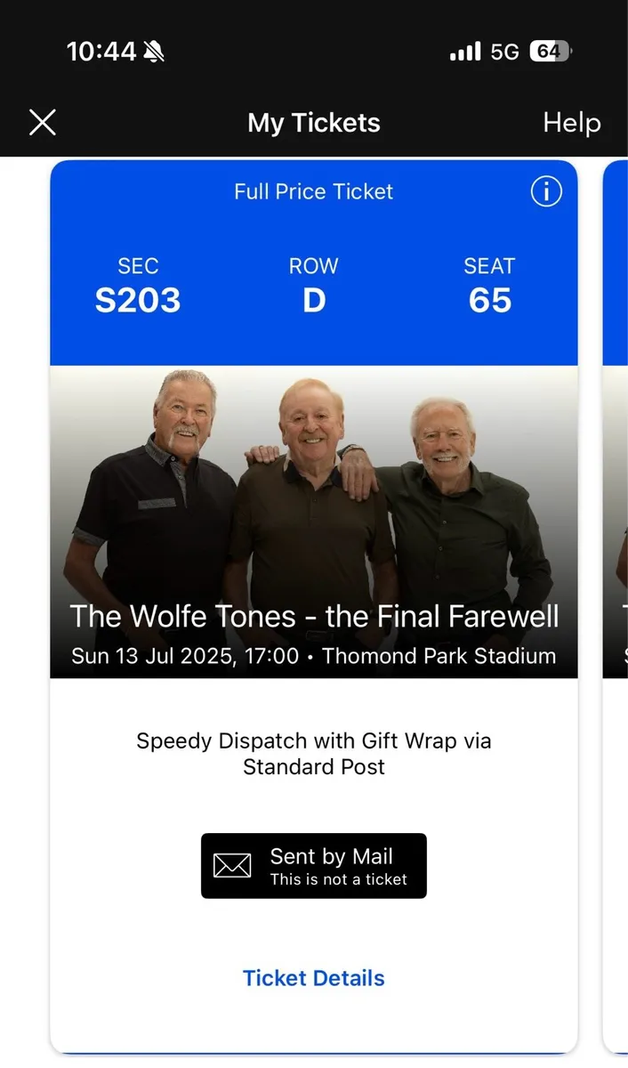 Wolfe Tones Tickets 13th July