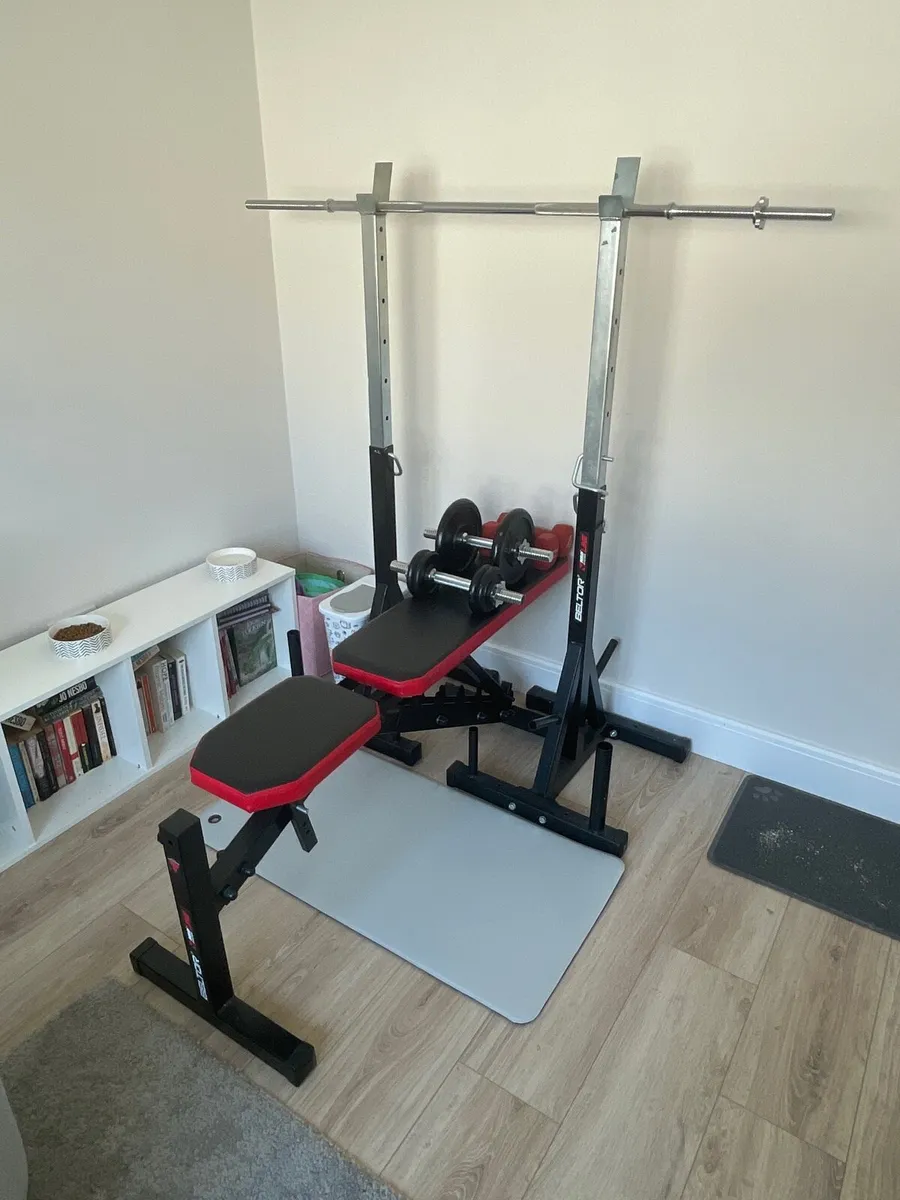 Weight bench and squat rack - Image 1
