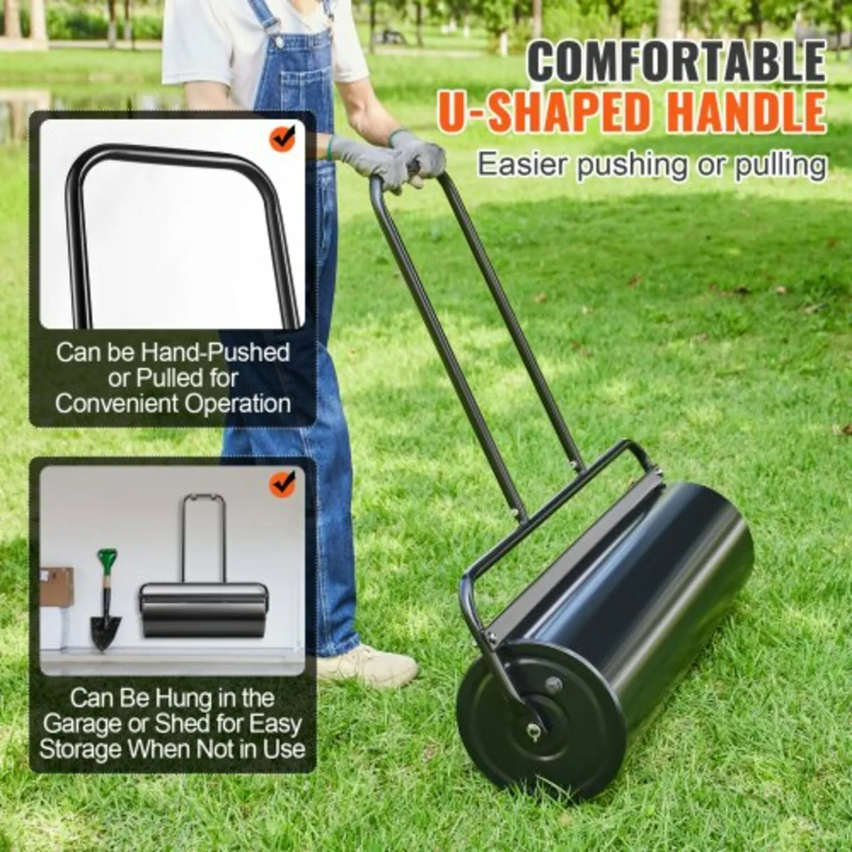 Lawn Roller, 17 Gallon Sand/Water Filled Yard Roll - Image 3
