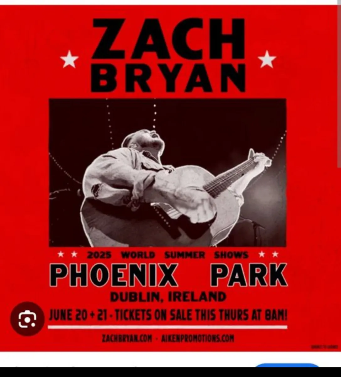 Zach Bryan ticket 20th June