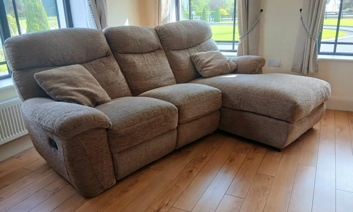 3 Seater Recliner Sofa with Chaise - Image 1