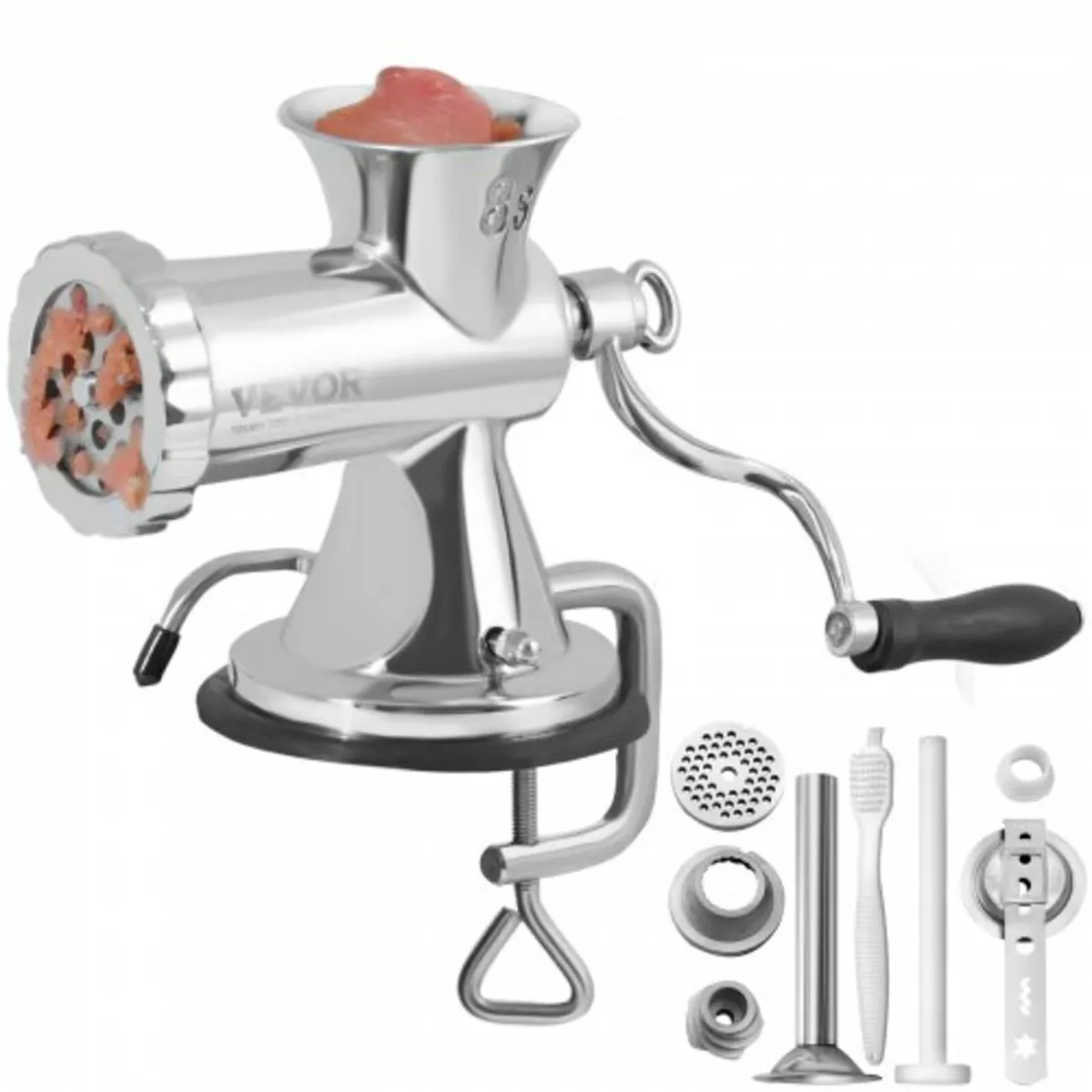 Manual Meat Grinder, 304 Stainless Steel Hand Meat - Image 1