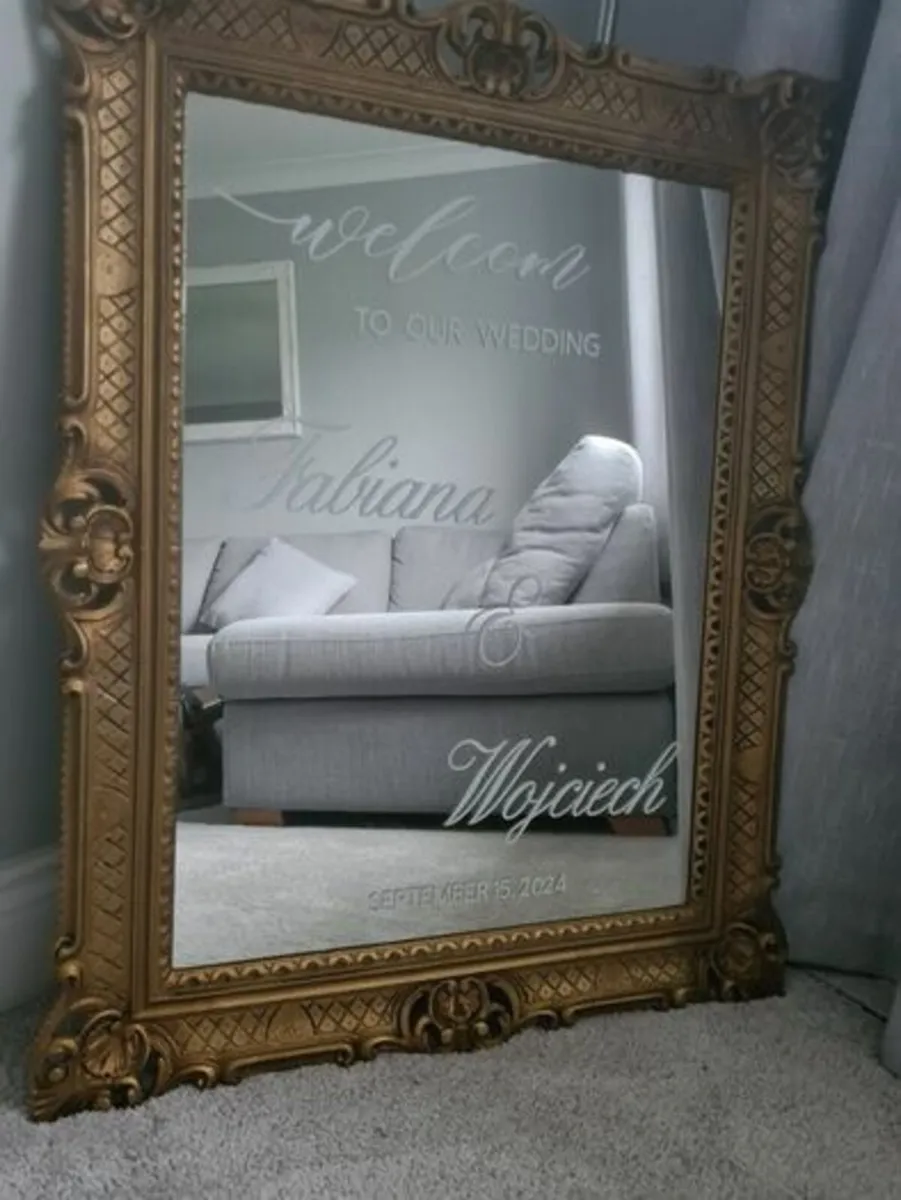 Personalised Mirror Welcome Sign for Rent - Image 1