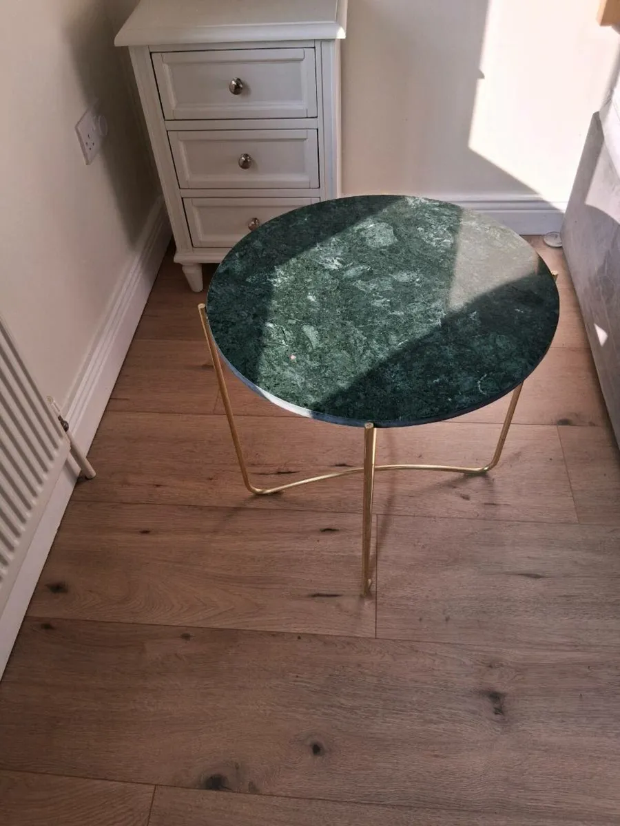 Marble and brass side table - Image 1