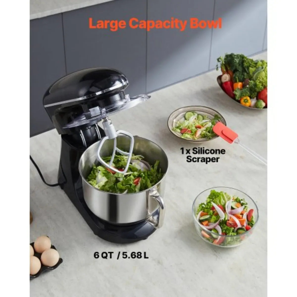 Stand Mixer 6 Quart Electric Dough Mixer 1400W 6 - Image 4
