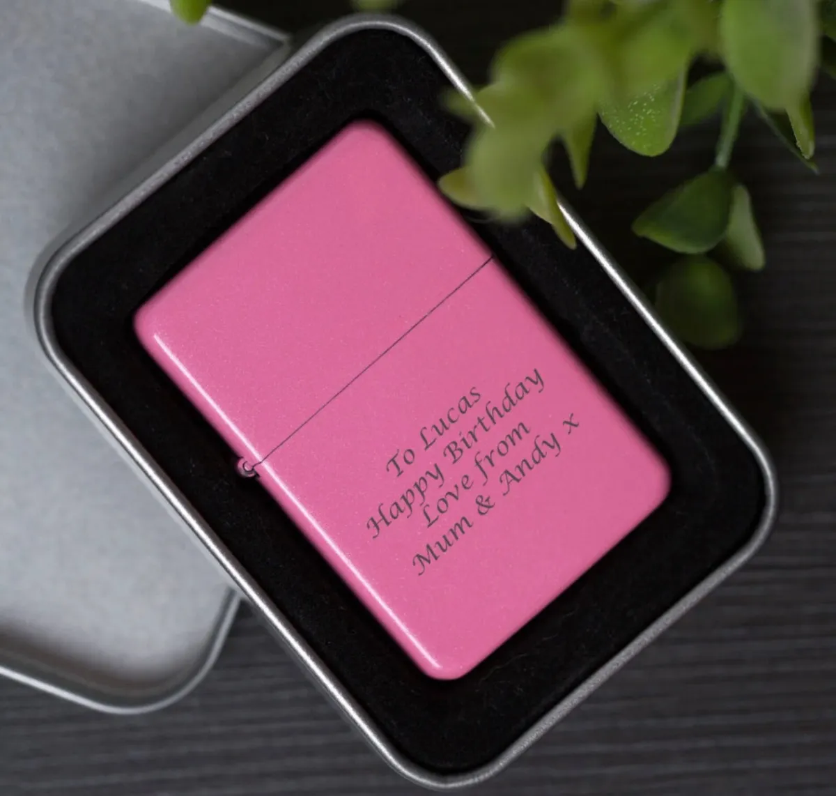 Personalised Black or Pink Lighter - Image 3
