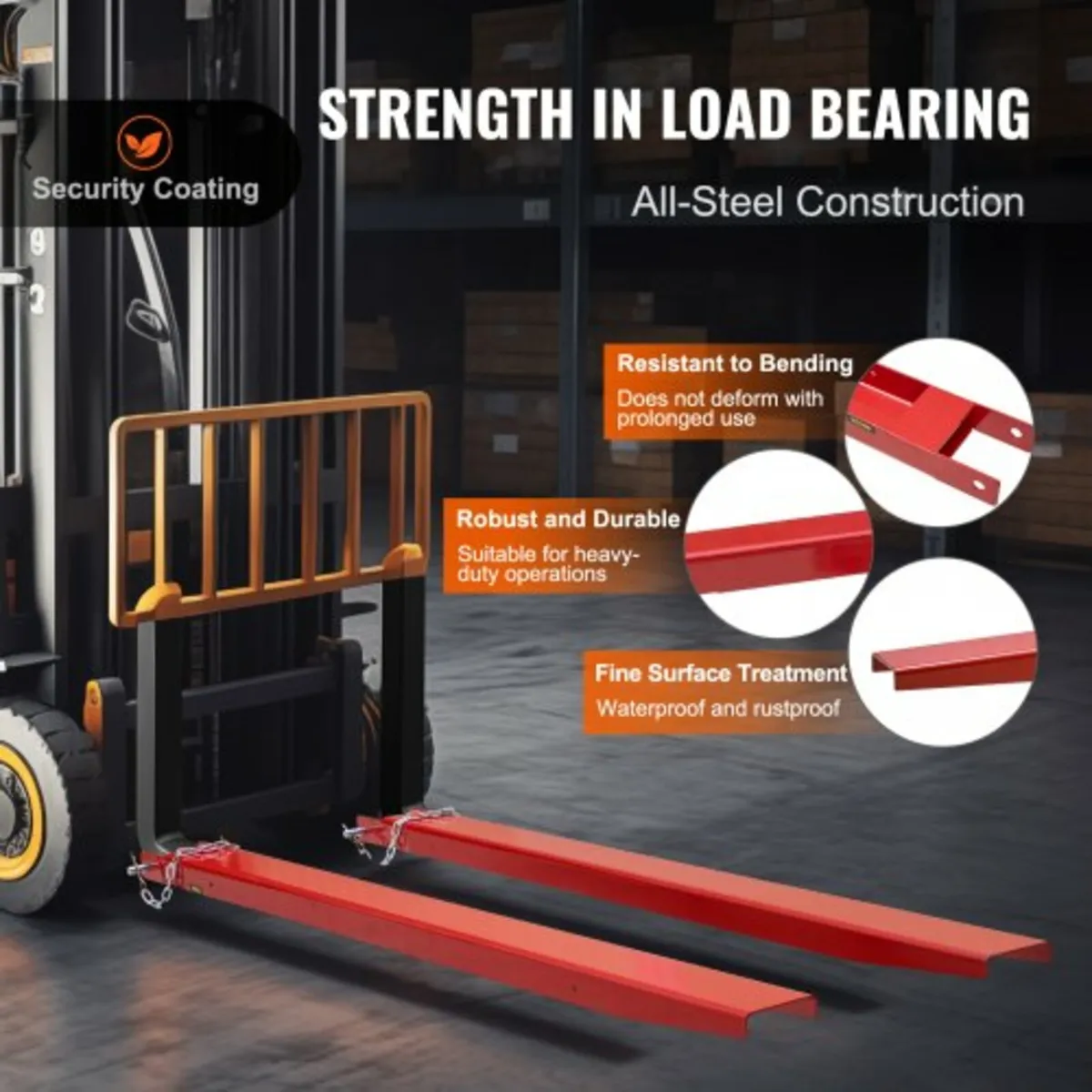 Fork Extensions, 82" Length 4.5" Width, Heavy Duty - Image 2