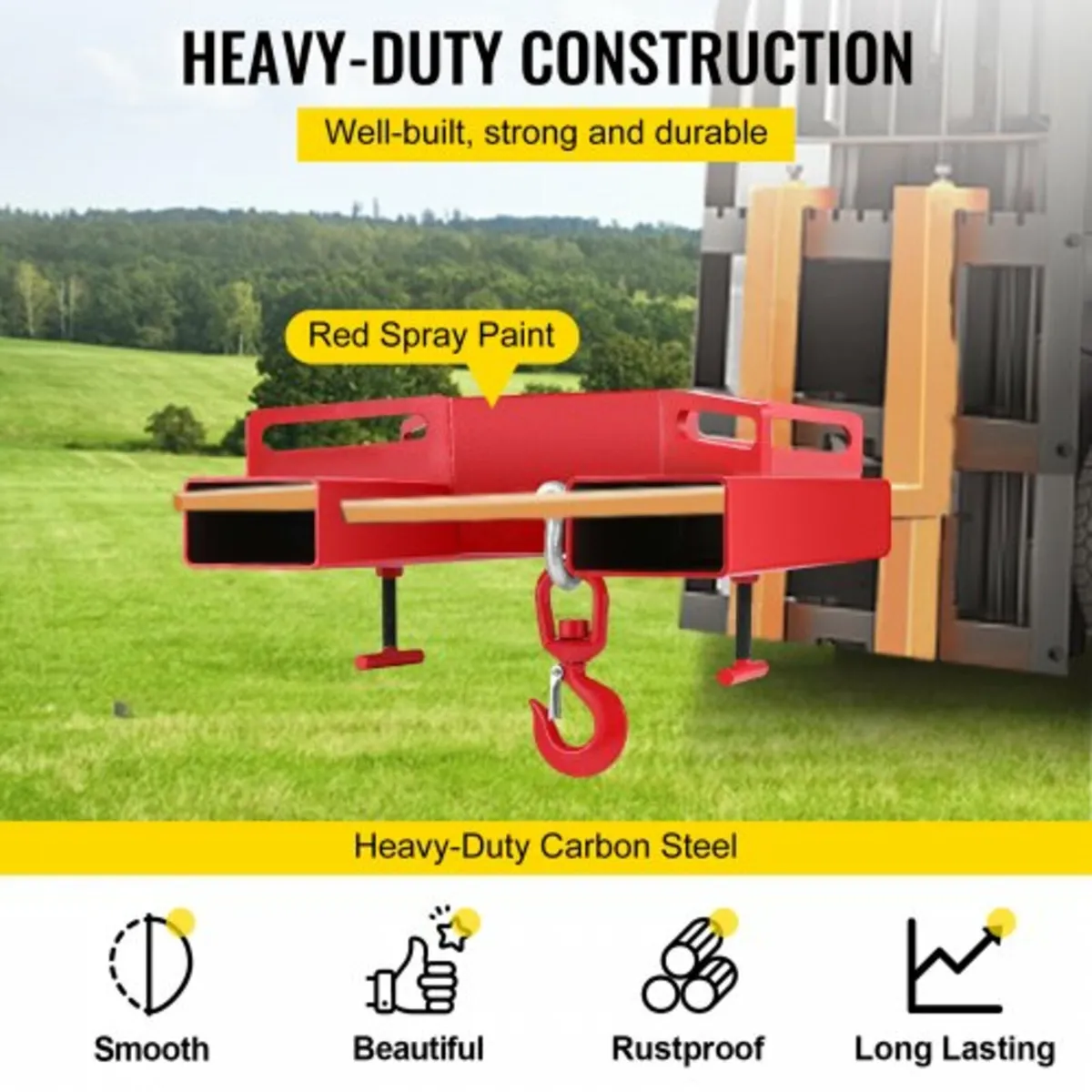 3 Ton Forklift Lifting Hook 6000 LBS/3000KG Capaci - Image 2