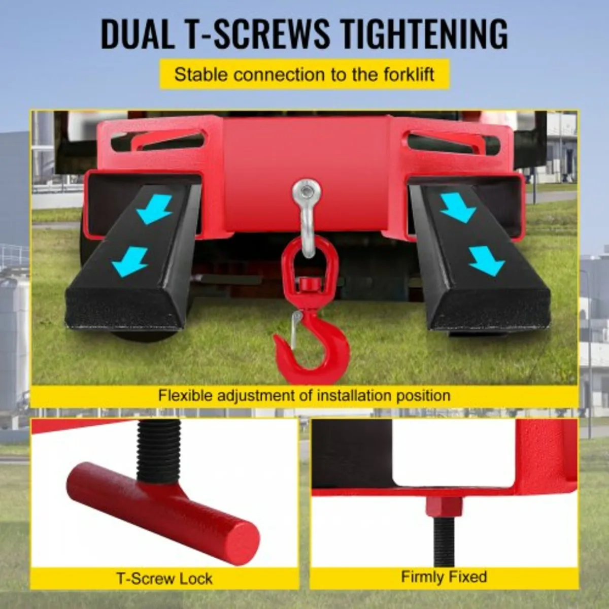 3 Ton Forklift Lifting Hook 6000 LBS/3000KG Capaci - Image 4