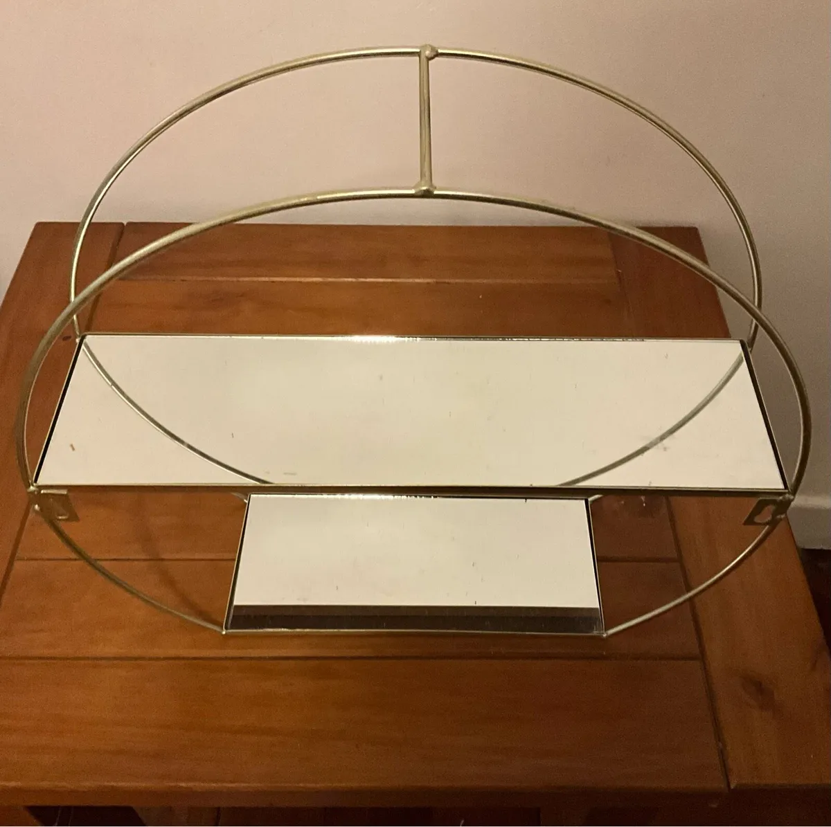 Round Shelf with Mirrored Base - Image 2