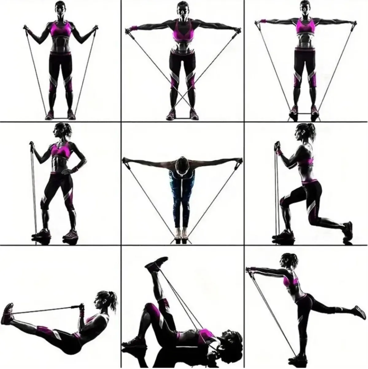 Resistance Bands Workout Exercise Set 11PCs NEW - Image 4