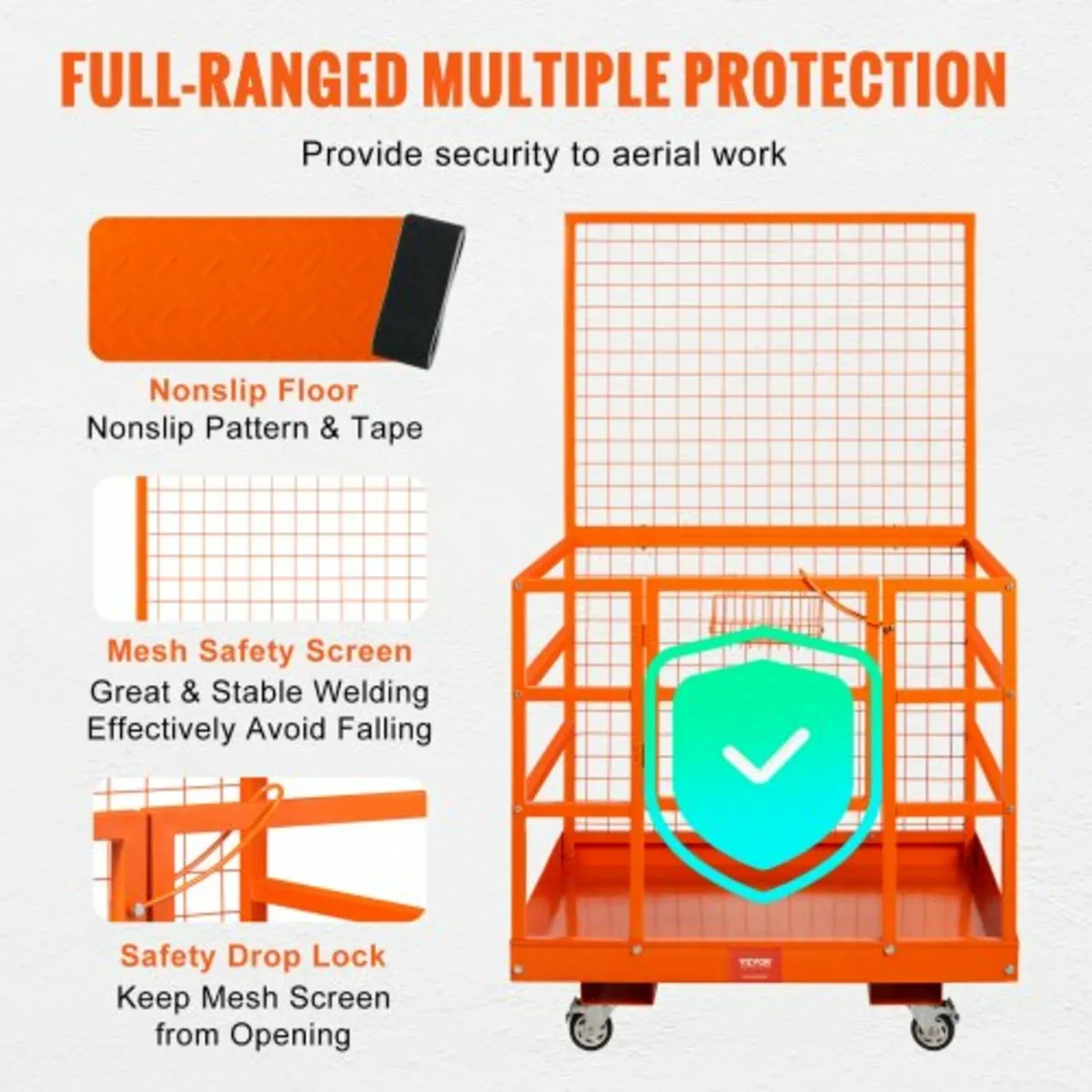 Forklift Safety Cage Work Platform 43X45in 1400lbs - Image 4