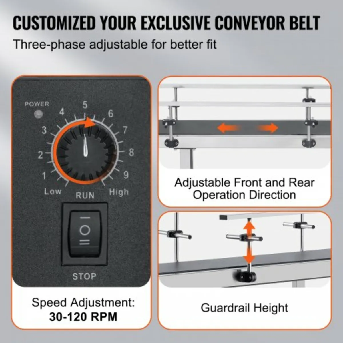 Belt Conveyor, 71 x 7.8 inch Conveyor Table, Heavy - Image 3