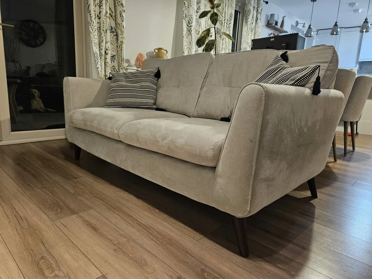 2 seater sofa & footstool - Image 2
