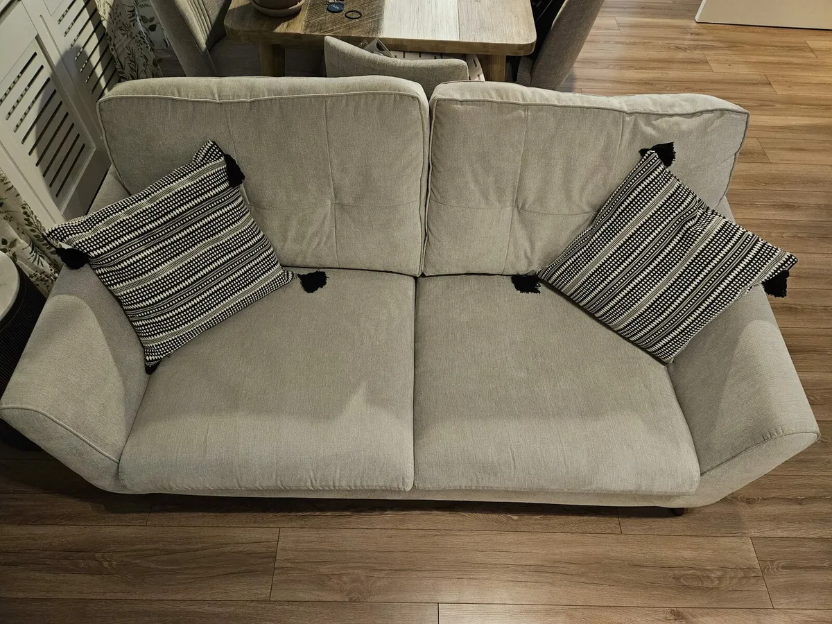 2 seater sofa & footstool - Image 3